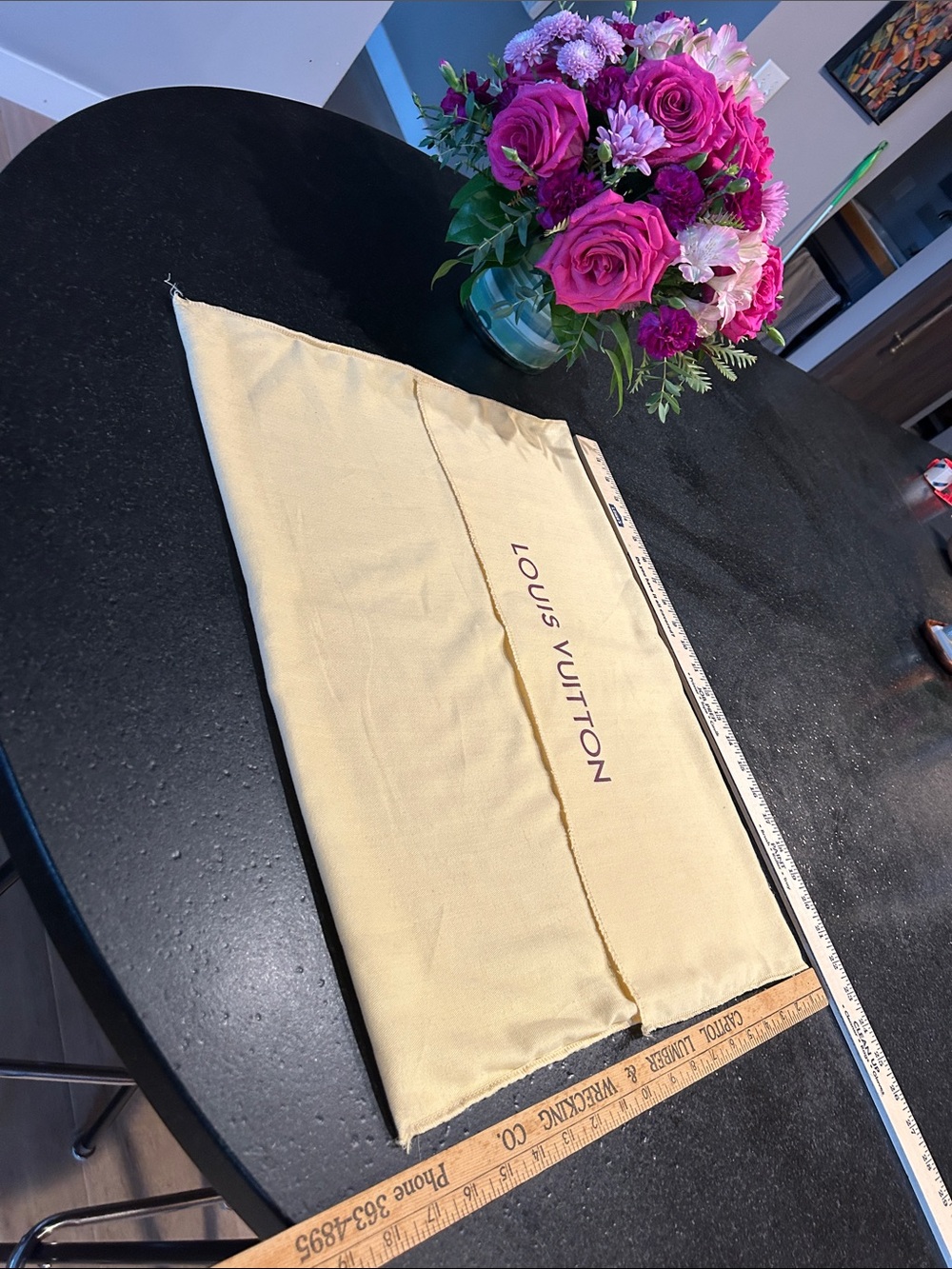 Louis Vuitton Cream Branded Dust Cover